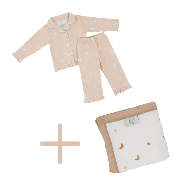Moonlit Blanket + Ruffled Moonlit Pajamas Bundle-gallery-46657983447273