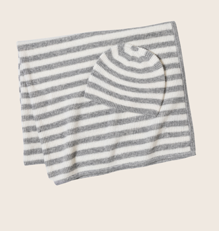 Termica Stripe Baby Hat and Blanket Set