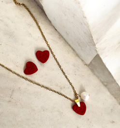 Heart jewelry set