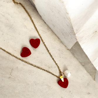 Heart jewelry set