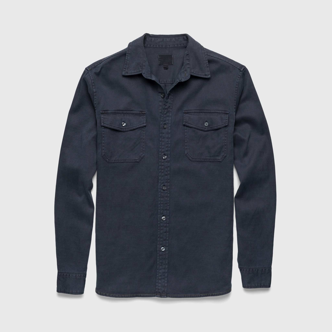 Jeb Tencel Shirt - Navy-gallery-44067650404610