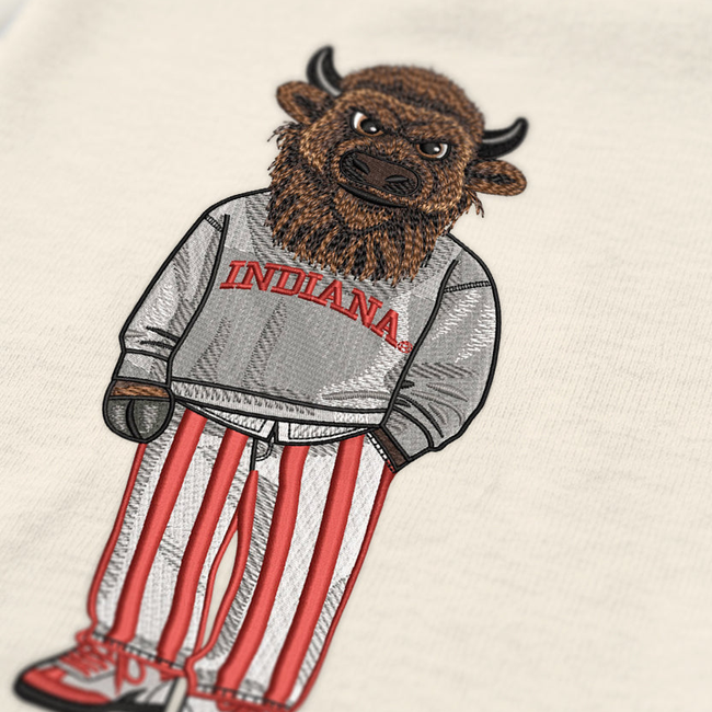 Indiana University Embroidered Tee-gallery-62910937039165
