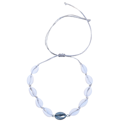 Silver Diamond Cowrie Choker