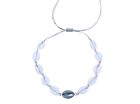 Silver Diamond Cowrie Choker