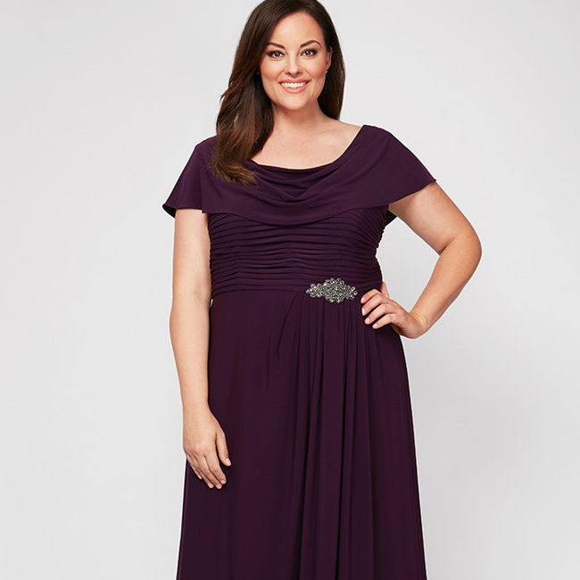 Plus Celeste A-Line Matte Jersey Dress-gallery-42510628552960