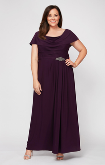 Plus Celeste A-Line Matte Jersey Dress