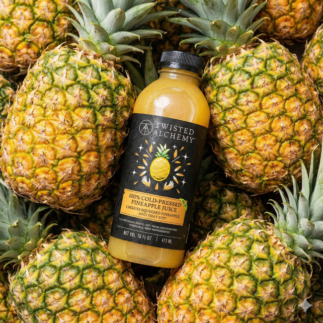 16oz 100% PINEAPPLE JUICE COLD PRESSED-gallery-61499709129071