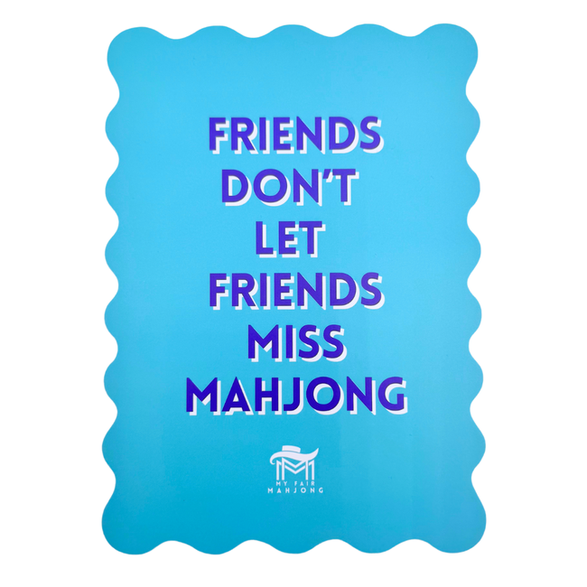 MAHJONG SHUFFLE CARD  |  Scalloped Edges & Bright Colors  |  Sized to Store with League Cards-gallery-48413125083447