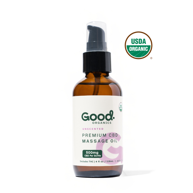USDA Organic Full Spectrum Massage Oil - 500mg-gallery-58992220307765