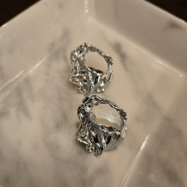 Vixen Textured Stud Earrings-gallery-42619837710586