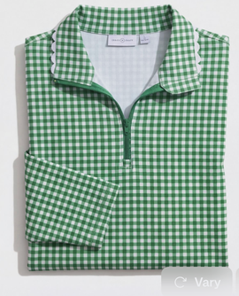 Juli Littles Gingham 1/4 Zip