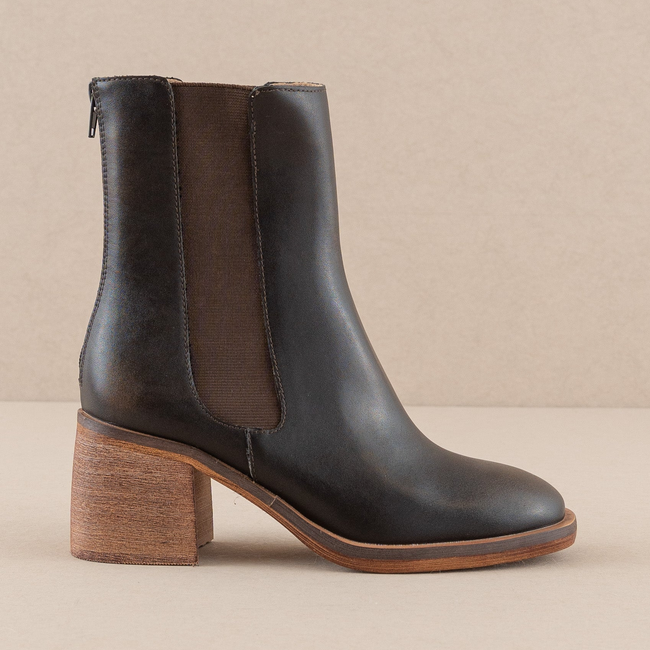 The Olivia | Espresso Chelsea Heel Boots-gallery-36397652639921