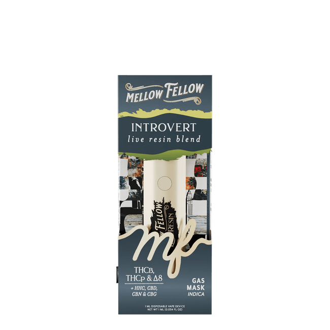 Introvert Blend - Live Resin 1ml Disposable Vape - Gas Mask (Indica)-gallery-37327697019086