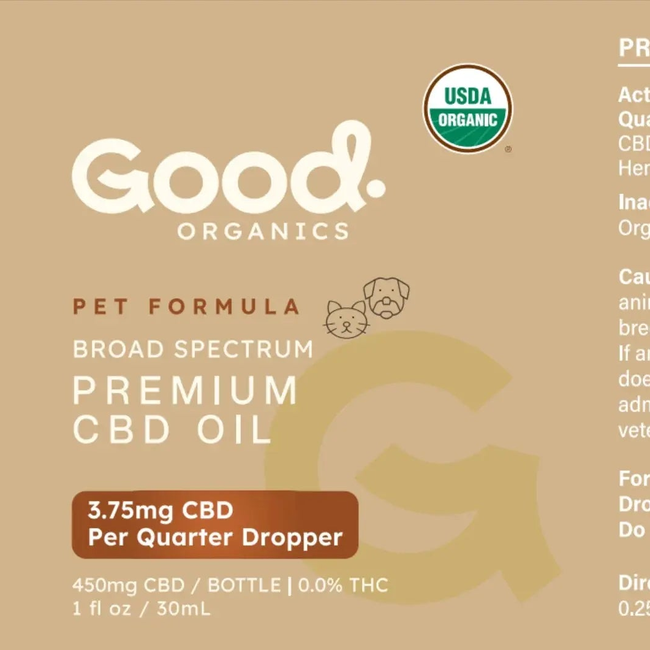 USDA ORGANIC CBD TINCTURE FOR DOGS, CATS & PETS-gallery-46361791955253