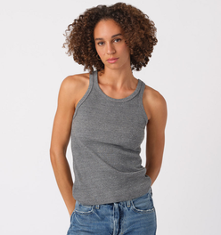 Long Rib Tank <br> Heather Grey