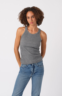 Long Rib Tank <br> Heather Grey