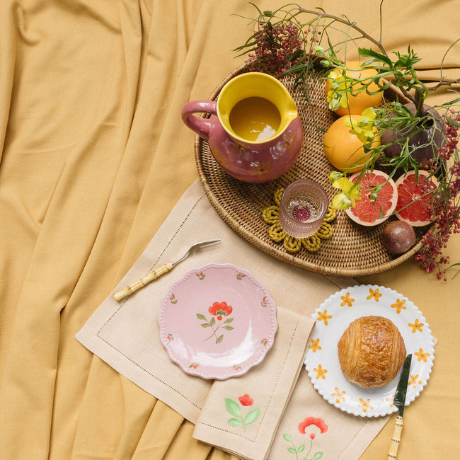Island Weave Yellow Coasters (Set of 4)-gallery-47755561763097