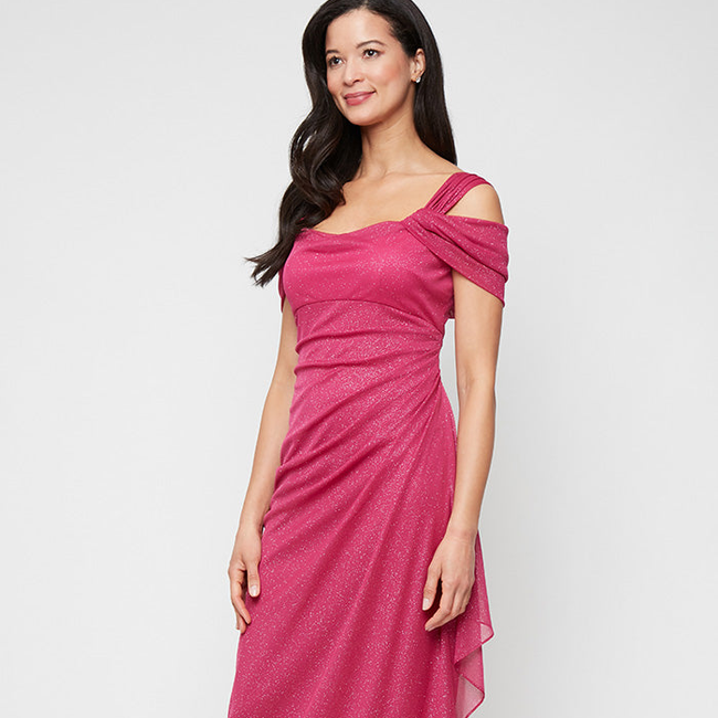 Plus - Hannah Glitter Mesh Gown-gallery-43440277848320