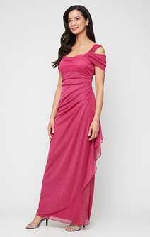 Plus - Hannah Glitter Mesh Gown