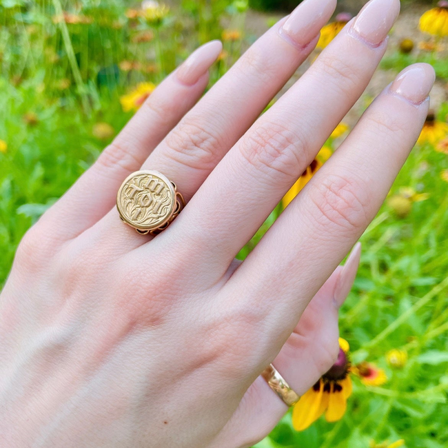 Antique yellow 18K Toi et Moi ring, size 5.75-gallery-53768586953019