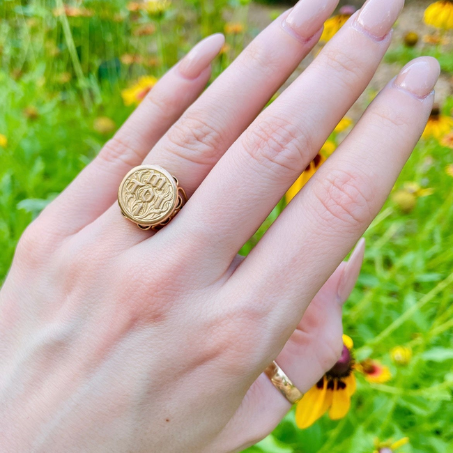 Antique yellow 18K Toi et Moi ring, size 5.75-gallery-53768586953019