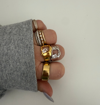 Hammered Irregular Ring