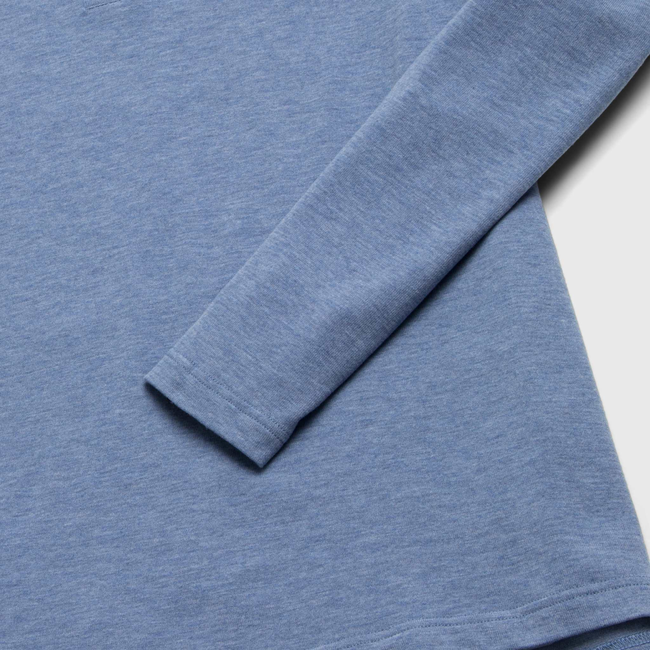Sean Ultra Soft Classic Henley - Blue Heather-gallery-44013876773122