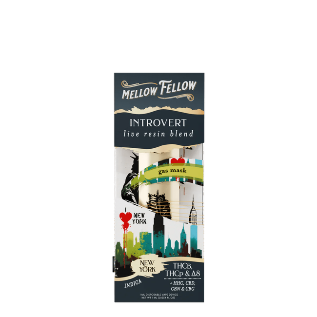 Introvert Blend - Live Resin 1ml Disposable Vape - Gas Mask (Indica)-gallery-37327697117390