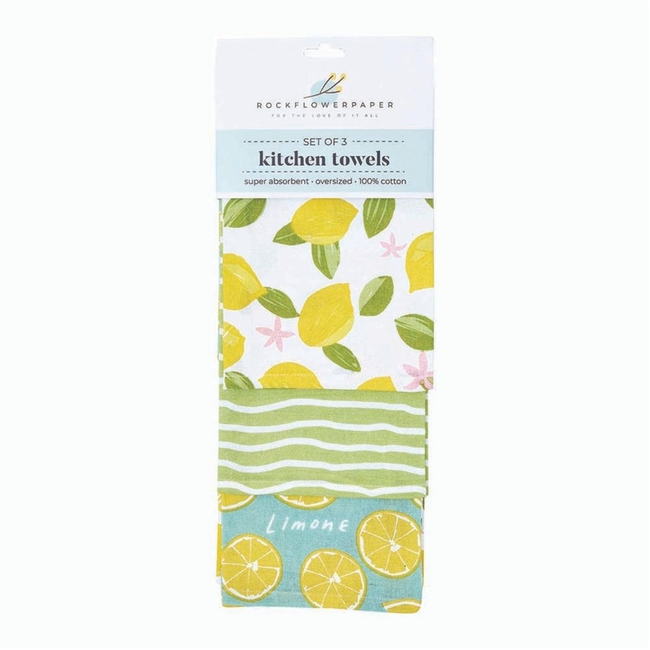 Limone Cotton Kitchen Towels (Set of 3)-gallery-32767364202583