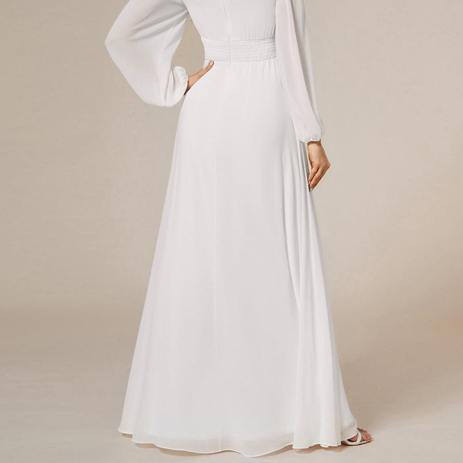 ever CELESTE|Chiffon Long Sleeve A-Line Round Neckline Formal Dress-gallery-33138919342154