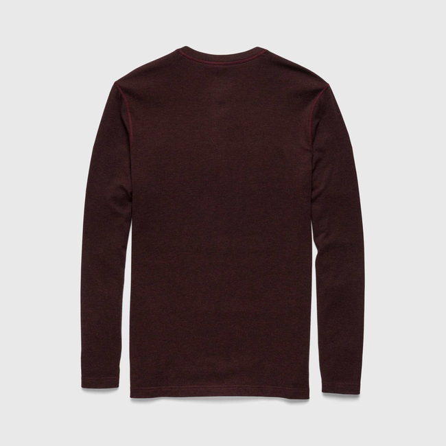 Sean Ultra Soft Classic Henley - Cabernet Heather-gallery-44013877690626