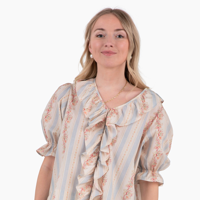 Pretty in Peace Top - Georgette Stripe-gallery-52321738719520