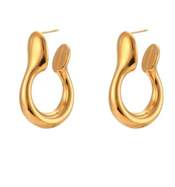 Eboni Gold Hoop Earrings