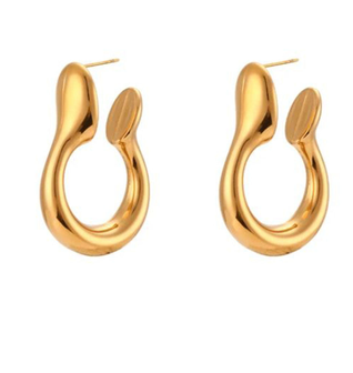 Eboni Gold Hoop Earrings