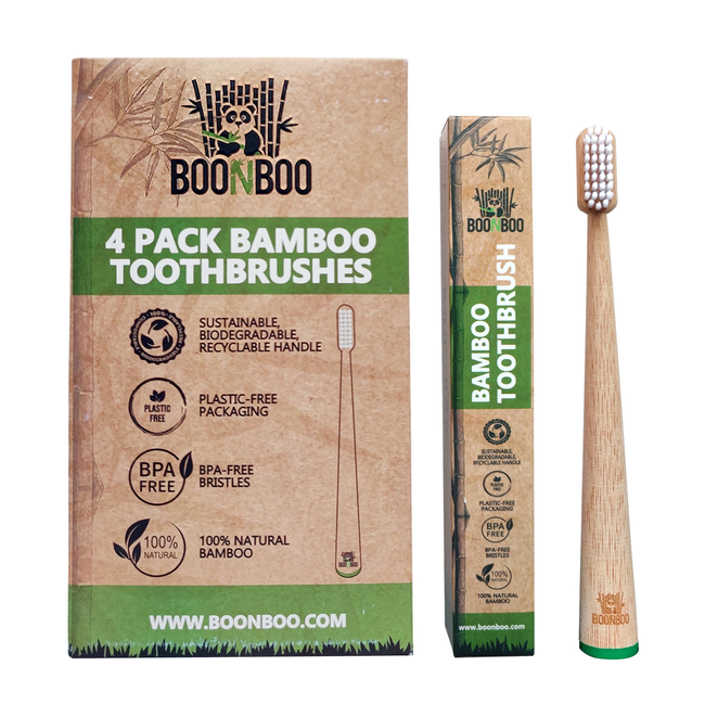 BOONBOO Toothbrush | Bamboo Toothbrush | Sustainable & Biodegradable | Environmentally Friendly-gallery-28674249457773