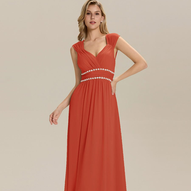 ever ZELINA|Backless Chiffon Sleeveless Bridesmaid Dress-gallery-33633355563082