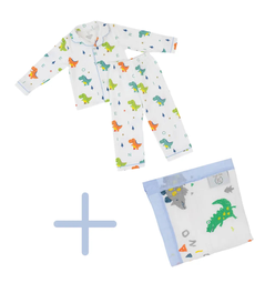 Dino Dreams Blanket + Dino Dreams Pajamas Bundle