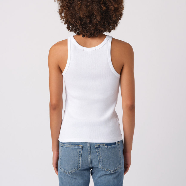 Long Rib Tank <br> White-gallery-31340978569282