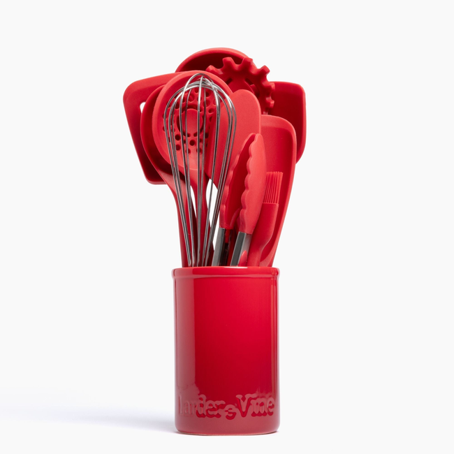 12-Piece Kitchen Utensil Set with Ceramic Crock-gallery-53351566311796