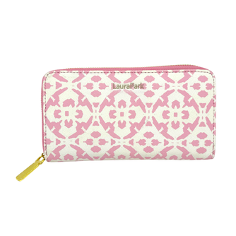 Porto Tiles Blush Leather Wallet