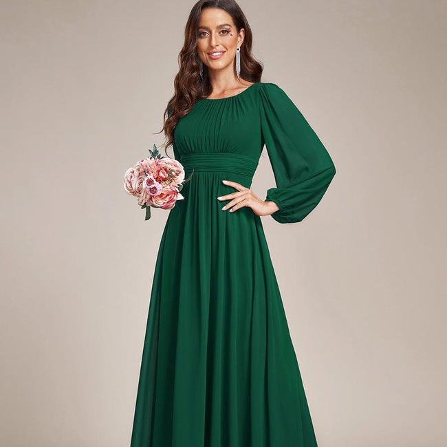 ever CELESTE|Chiffon High Empire Waist Puff Sleeve Mother Dress-gallery-30780760064074