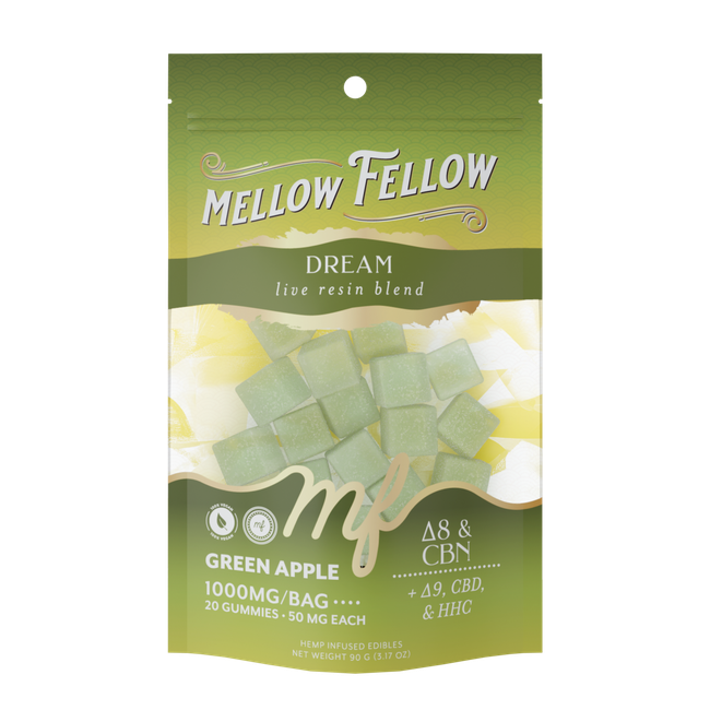 Dream Blend - Live Resin M-Fusions Edibles - Green Apple 1000mg-gallery-37570507735246