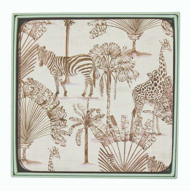 Safari Animals Square Coaster - Set of 4-gallery-32767262163031