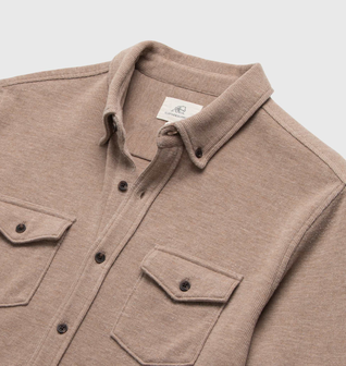 Rex Soft Knit Shirt - Camel Heather
