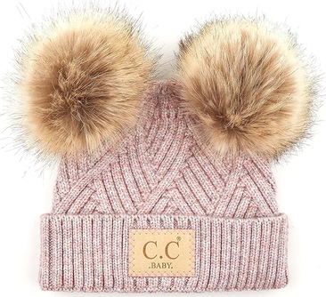 Infant Double Pom Knit Beanie (EK27-DP)