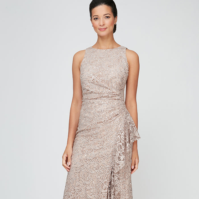 Elaine Sleeveless Lace Gown-gallery-42510744453376