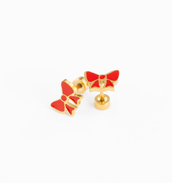 Red Enamel Bow