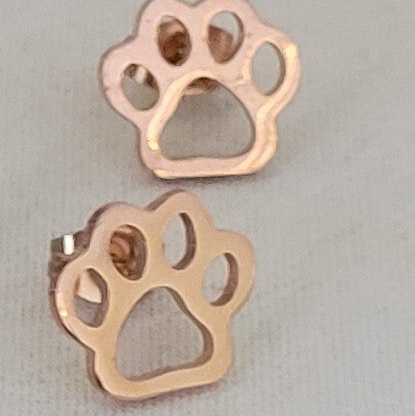 Paw Stud Earrings-gallery-42564076437754
