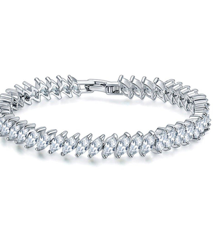 Marquise Cubic Zirconia Tennis Bracelet with AAA+ Cubic Zirconia