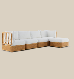 Natura Sectional - Five Seat L-Shape - Pearl